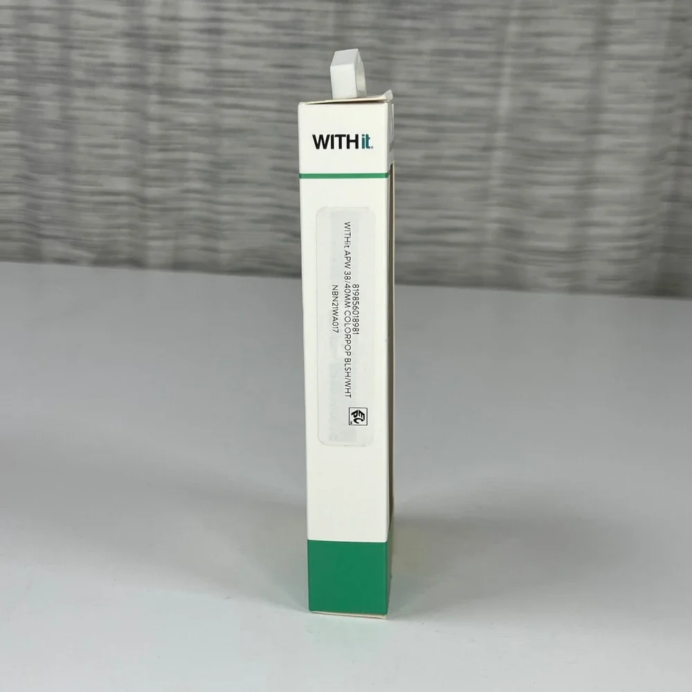 WITHit Color Pop Apple Watch Band 38mm 40mm Blush White Silicone NBN21WA017 NEW